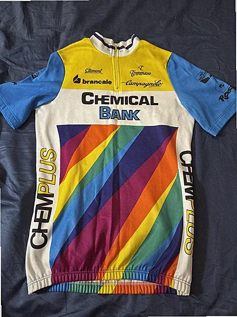 Mens Vintage Tommaso Cycling Jersey Sz 3 - Chemical Bank - Campagnolo