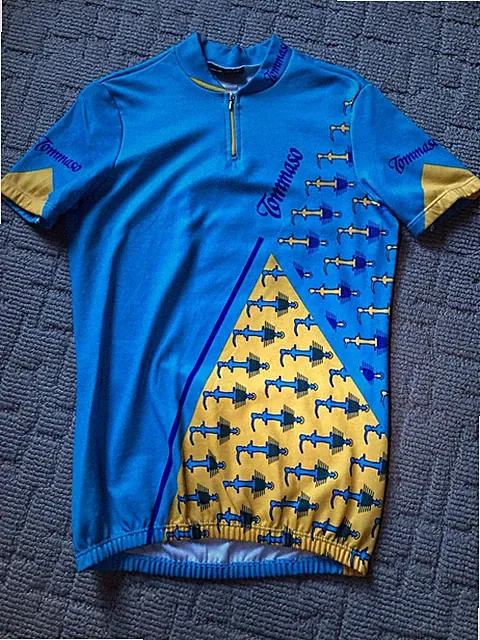 Mens’ Vintage Tommaso Jersey Size 4 Italy Cycling Jersey