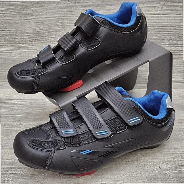Tominso Pista 100 Cycling Shoes Black Blue Womens Size 10 US Delta Cleats