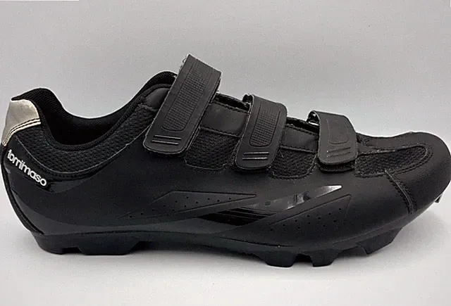 Tommaso Mens Montagna 100 Black Leather Hook And Loop Cycling Sneakers Size 14