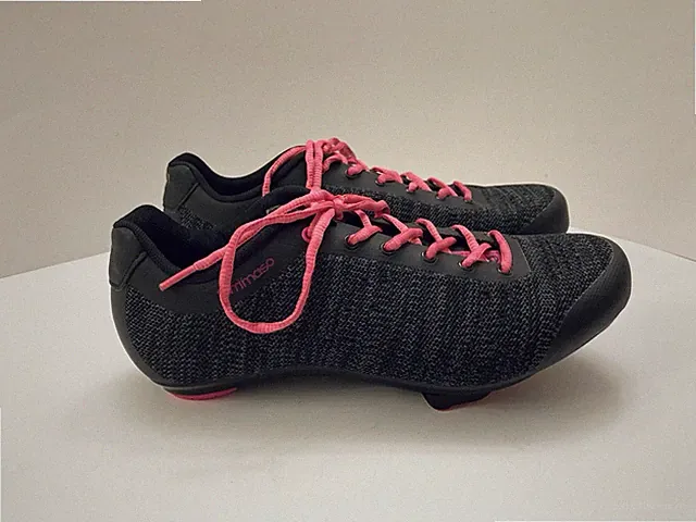 TOMMASO Pista Aria Knit Women's Cycling Shoes Black Pink US Size 10.5 EU Size 42