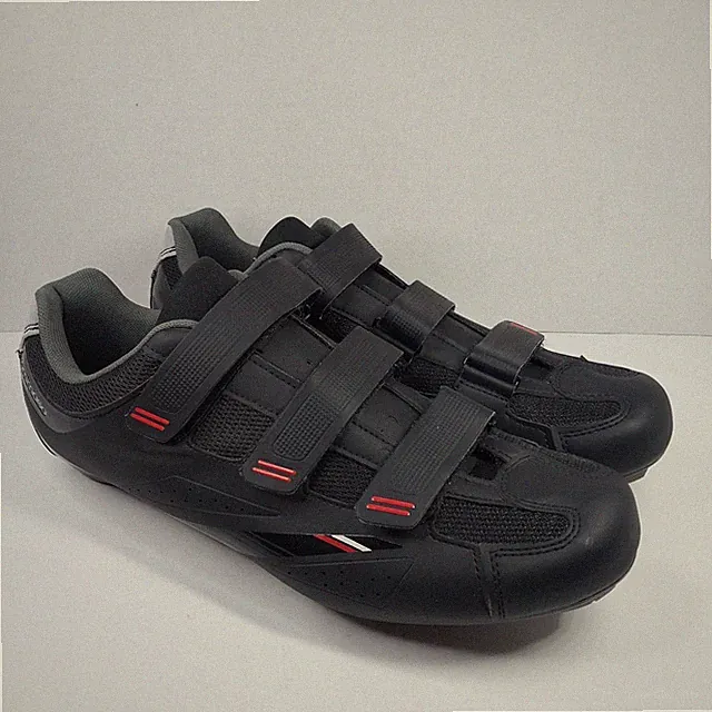 Tommaso Strada 100 Mens Sz 14 EU 48 Black Road 3-Bolt Speed Racing Cycling Shoes