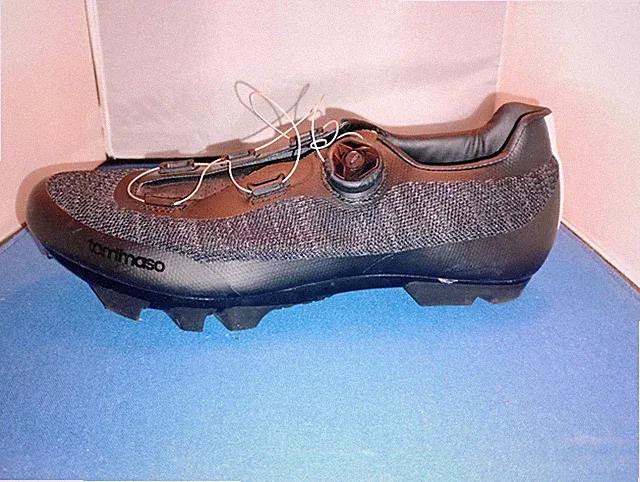 TOMMASO STRADA MTN CYCLING SHOES MEN'S 10 ELITE KNIT MONTAGNA BLACK & SILVER