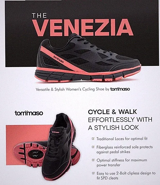 Tommaso Venezia Womens Cycling Shoes, Indoor Cycling, Urban Road & Road Biking